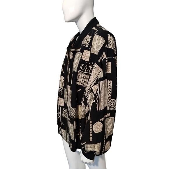 Vintage Cascais Womens size 2X Lightweight Artwear Classic Bomber Zipper Jacket - Picture 7 of 10